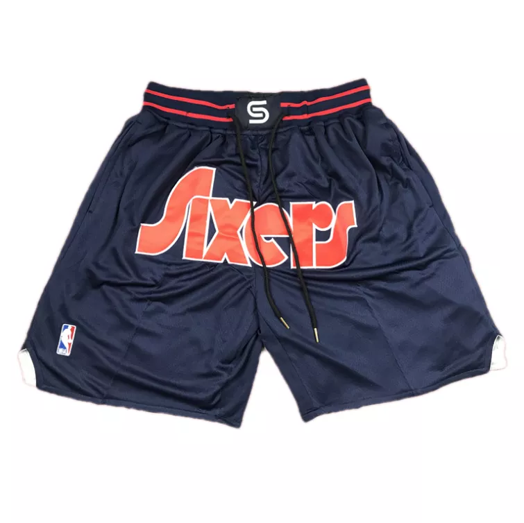 Men's Philadelphia 76ers Navy Basketball Shorts - thejerseys