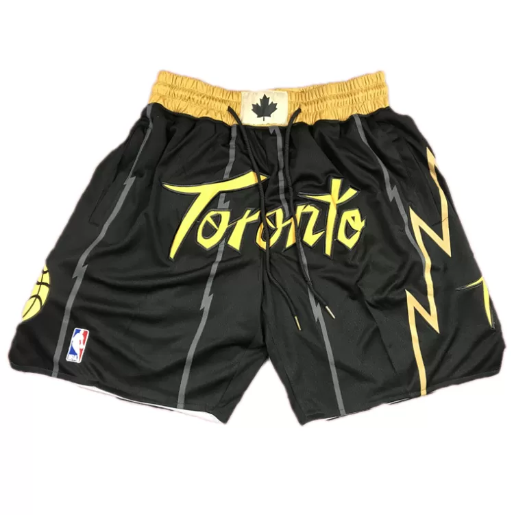 Men's Toronto Raptors Black Basketball Shorts TheJerseys