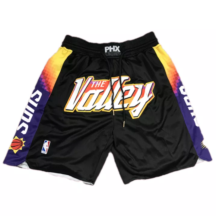 Men's Phoenix Suns Black Basketball Shorts - thejerseys