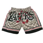 Men's Los Angeles Lakers Gray Mesh NBA Shorts - thejerseys