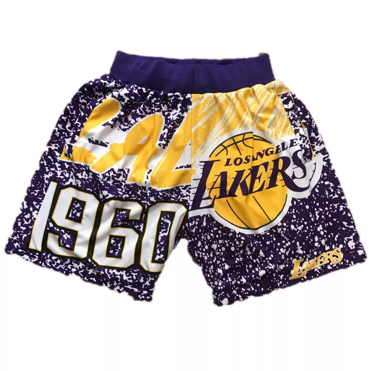 Men's Los Angeles Lakers Purple Basketball Shorts - thejerseys