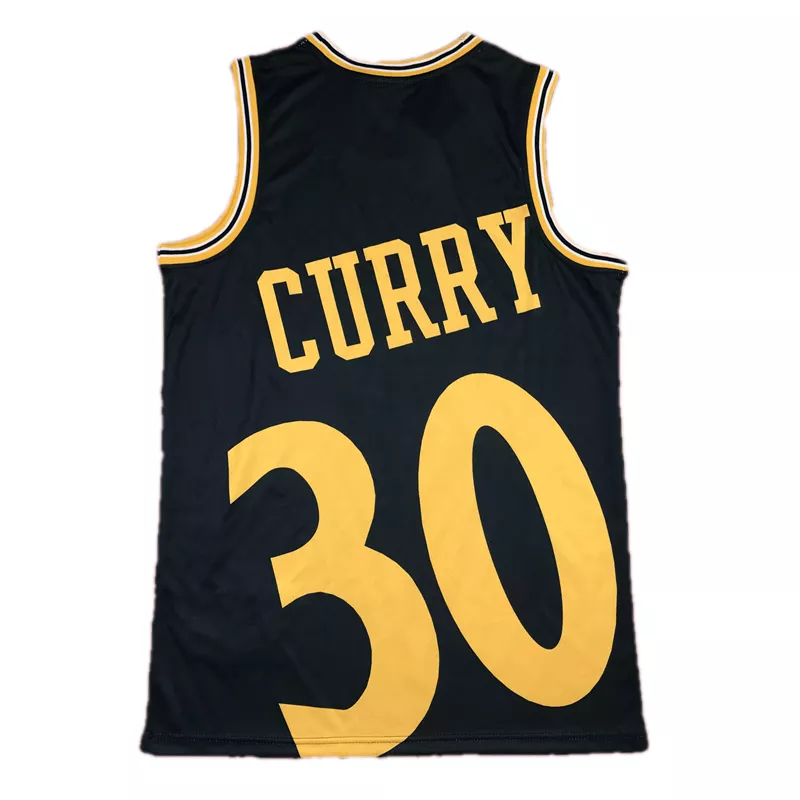 Men's Golden State Warriors Stephen Curry #30  Black Hardwood Classics Jersey - thejerseys