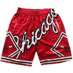Men's Chicago Bulls Red Mesh NBA Shorts - thejerseys