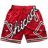 Men's Chicago Bulls Red Mesh NBA Shorts - thejerseys
