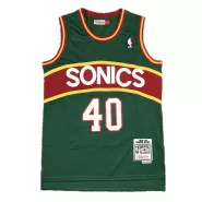 Men's Seattle Sonics Shawn Kemp #40 Mitchell & Ness Green 1994/95 Hardwood Classics Jersey - thejerseys