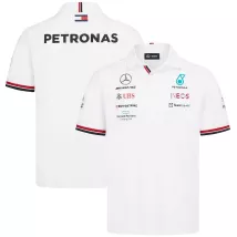 Mercedes AMG Petronas F1 Racing Team Polo - White 2022 - thejerseys