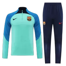 Barcelona 1/4 Zip Green Tracksuit Kit(Top+Pants) 2022/23 for Adults - thejerseys