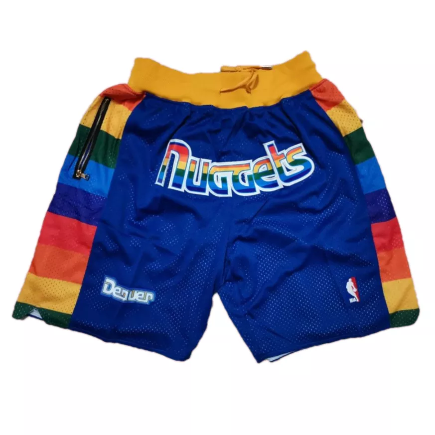 Men's Denver Nuggets Blue Basketball Shorts - thejerseys