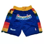 Men's Denver Nuggets Blue Mesh NBA Shorts - thejerseys