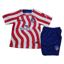 Kid's Atletico Madrid Home Jerseys Kit(Jersey+Shorts) 2022/23 - thejerseys