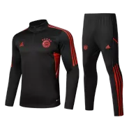 Bayern Munich 1/4 Zip Black Tracksuit Kit(Top+Pants) 2022/23 for Adults - thejerseys