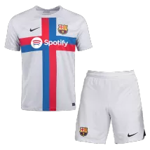 Kid's Barcelona Third Away Jerseys Kit(Jersey+Shorts) 2022/23 - thejerseys