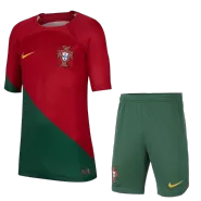 Kid's Portugal Home Jerseys Kit(Jersey+Shorts) 2022/23 - thejerseys