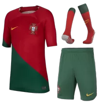 Kid's Portugal Home Jerseys Full Kit 2022/23 - thejerseys