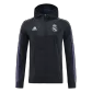 Real Madrid Black Hoodie Windbreaker Jacket 2022/23 For Adults - thejerseys