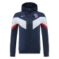 PSG Navy&White Hoodie Windbreaker Jacket 2022/23 For Adults - thejerseys
