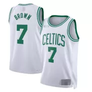 Men's Boston Celtics Jayson Brown #7 White 2022/23 Swingman Jersey - Icon Edition - thejerseys