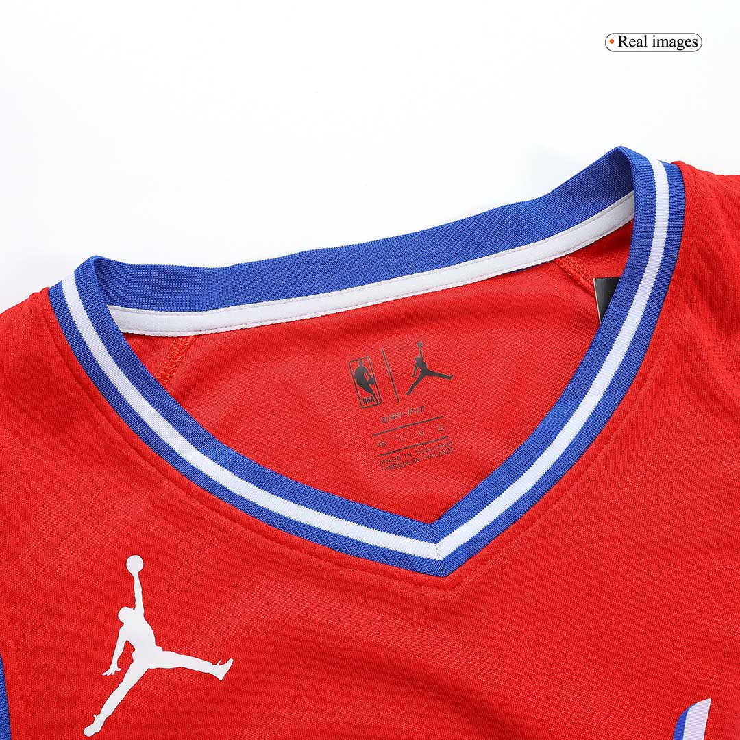 Nike Men's Philadelphia 76ers Tyrese Maxey #0 Red T-Shirt, XXL