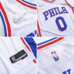 Men's Philadelphia 76ers Tyrese Maxey #0 White Swingman Jersey 2021/22 - Icon Edition - thejerseys