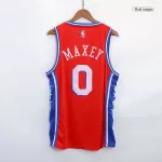 Men's Philadelphia 76ers Tyrese Maxey #0 Red Swingman Jersey - Icon Edition - thejerseys