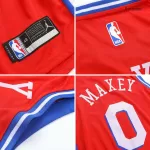 Men's Philadelphia 76ers Tyrese Maxey #0 Red Swingman Jersey - Icon Edition - thejerseys