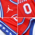 Men's Philadelphia 76ers Tyrese Maxey #0 Red Swingman Jersey - Icon Edition - thejerseys
