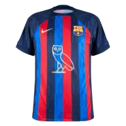 Men's Barcelona x Drake Home Soccer Jersey 2022/23 - Fans Version - thejerseys