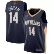 Men's New Orleans Pelicans Brandon Ingram #14 Navy 22/23 Jersey - Icon Edition - thejerseys
