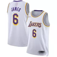 Men's Los Angeles Lakers LeBron James #6 White 22/23 Swingman Jersey - Association Edition - thejerseys