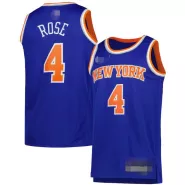 Men's New York Knicks Derrick Rose #4 Blue 22/23 Swingman Jersey - Icon Edition - thejerseys