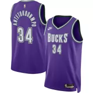 Men's Milwaukee Bucks Giannis Antetokounmpo Nike Purple 2022/23 Swingman Jersey - Classic Edition - thejerseys