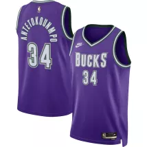 Men's Milwaukee Bucks Giannis Antetokounmpo Nike Purple 2022/23 Swingman Jersey - Classic Edition - thejerseys