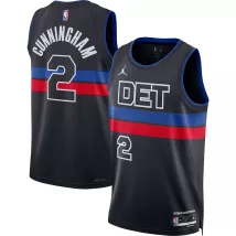 Men's Detroit Pistons Cade Cunningham #2 Jordan Brand Black 2022/23 Swingman Jersey - Statement Edition - thejerseys