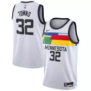 Men's Minnesota Timberwolves Karl-Anthony Towns #32 Nike White 2022/23 Swingman Jersey - City Edition - thejerseys
