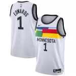 Men's Minnesota Timberwolves Anthony Edwards #1 White Swingman Jersey 2022/23 - City Edition - thejerseys