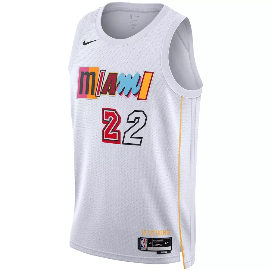 Men's Miami Heat Jimmy Butler #22 White Swingman Jersey 22/23 - City Edition - thejerseys