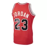 Men's Chicago Bulls Michael Jordan #23 Red Hardwood Classics Authentic Jersey 1984/85 - thejerseys