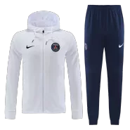 PSG White Hoodie Training Kit (Top+Pants) 2022/23 For Adults - thejerseys