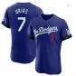 Men Los Angeles Dodgers Julio Urias #7 Blue Replica Jersey - thejerseys
