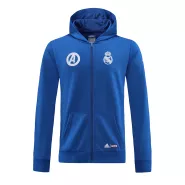 Real Madrid Blue Hoodie Jacket 2022/23 For Adults - thejerseys