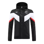 PSG Black Hoodie Windbreaker Jacket 2022/23 For Adults - thejerseys