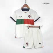 Kid's Portugal Away Jerseys Kit(Jersey+Shorts) 2022/23 - thejerseys