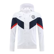 Chelsea White Hoodie Windbreaker Jacket 2022/23 For Adults - thejerseys