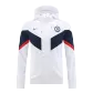 Chelsea White Hoodie Windbreaker Jacket 2022/23 For Adults - thejerseys