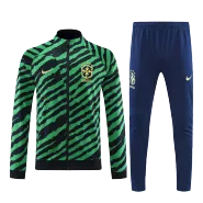 Brazil Green&Black Jacket Training Kit 2022 For Adults - thejerseys