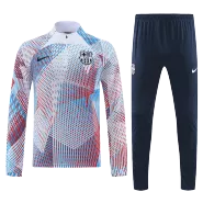Barcelona 1/4 Zip Tracksuit Kit(Top+Pants) 2022/23 for Adults - thejerseys