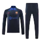Barcelona 1/4 Zip Navy Tracksuit Kit(Top+Pants) 2022/23 for Adults - thejerseys