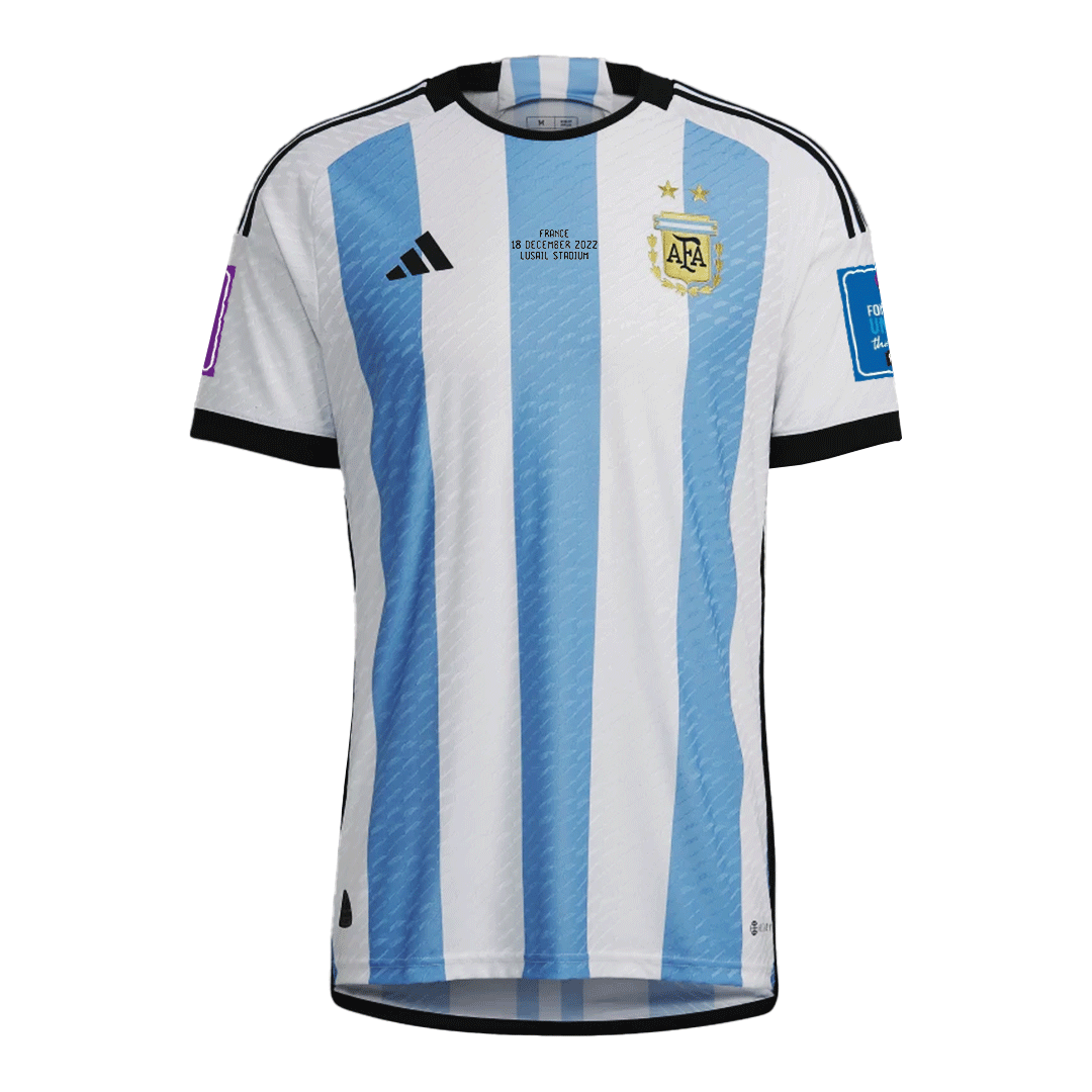Argentina Home Soccer Jersey World Cup 2022 Final Edition Player Version