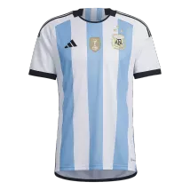 Men's Argentina Home Soccer Jersey World Cup 2022 Three Stars - Fans Version - thejerseys
