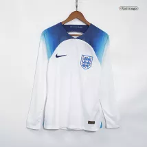 Men's England Home Long Sleeve Soccer Jersey 2022 - Player Version - thejerseys